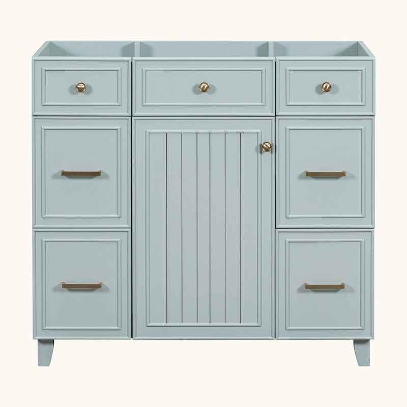 Meuble-lavabo à 4 tiroirs, Vert