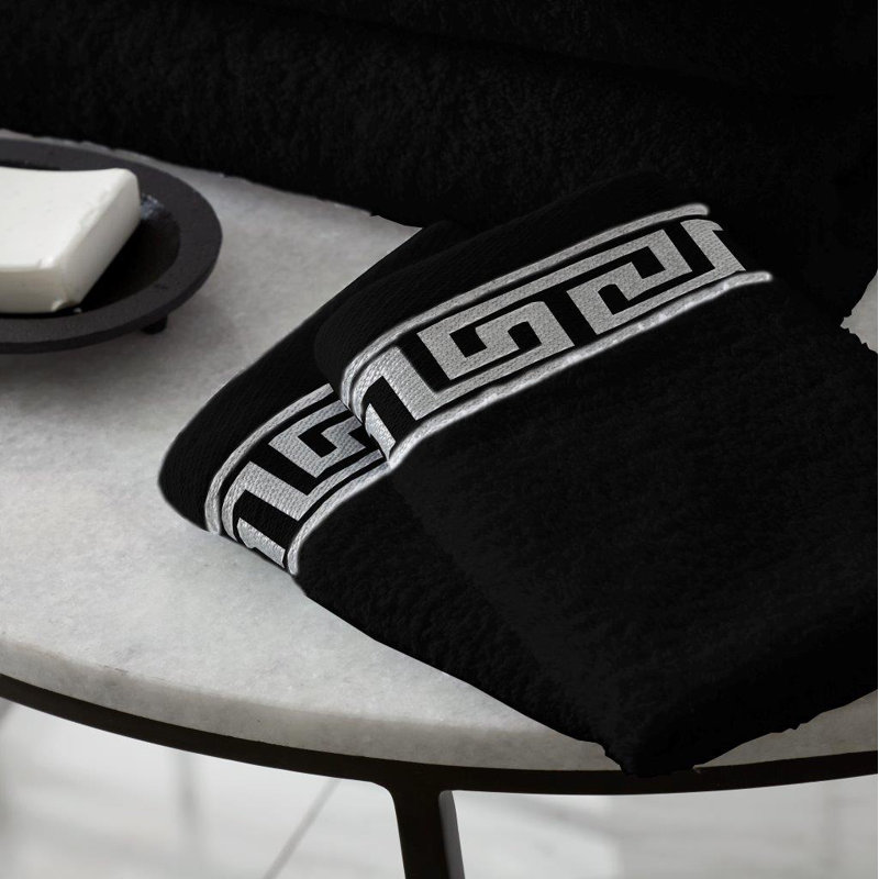 Egyptian Cotton Bathroom Towels, Super Soft, Quick Dry & Ultra Absorbent Hand Towel, Bath Towel & Sheets in Greek Design
