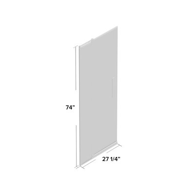 K-707506-L-ABZ Kohler Revel 27.25'' x 74'' Pivot Shower Door with ...