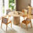 Round Dining Table Modern  Kitchen Table 47.24" Circular Tabletop For Leisure Coffee Table