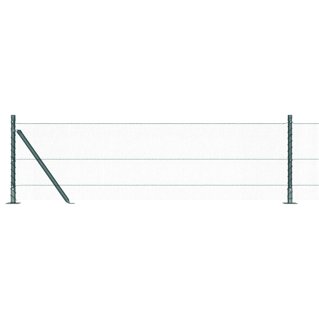 Vidaxl Fence With Posts PVC-Coated Steel