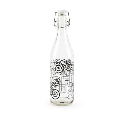 Excelsa Magic Black 1000ml Glass Water Bottle