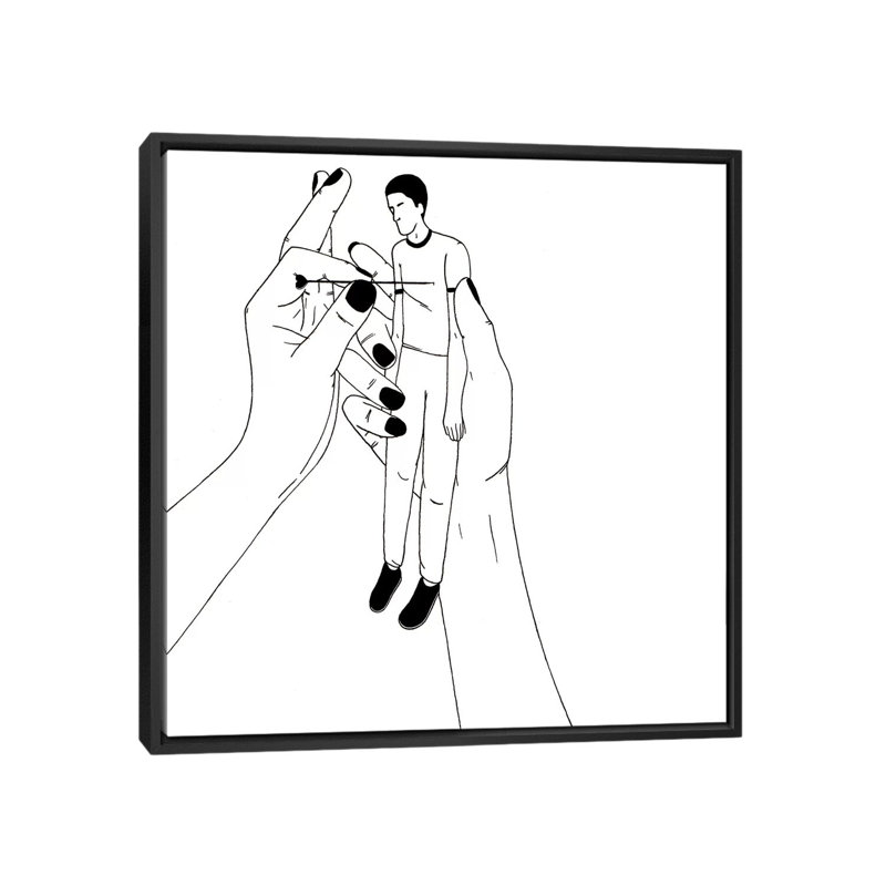 To Sting by Filippo Spinelli - Print on Canvas, 66.04 cm H x 66.04 cm W, Black Framed