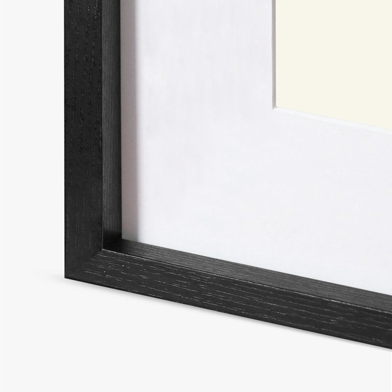 Naperon Black None Picture Frame - Set of 6 with Mat