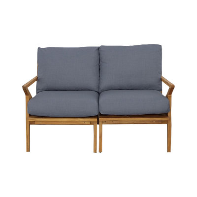 Hatteras 52'' Wide Teak Loveseat with Cushions