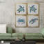«Bubble Blue Turtle I», ensemble de 4 peintures sur toile encadrées-60148684-60148681