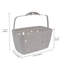  Plastic Peg Basket, Grey with 48 Prism Soft Touch Clip Pegs, Multi