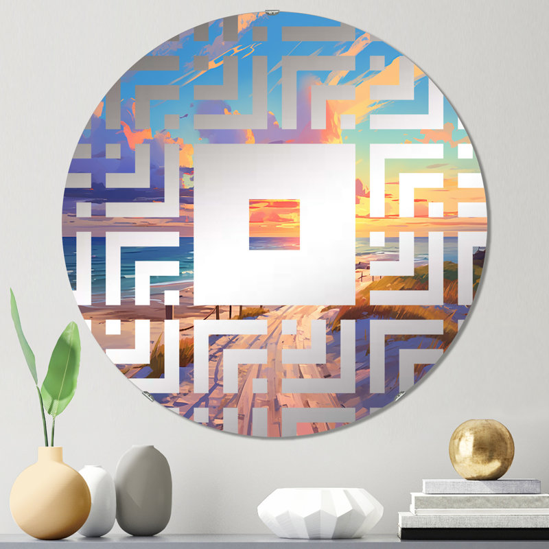 Florisa - Miroir mural carré, 23,6 po x 23,6 po