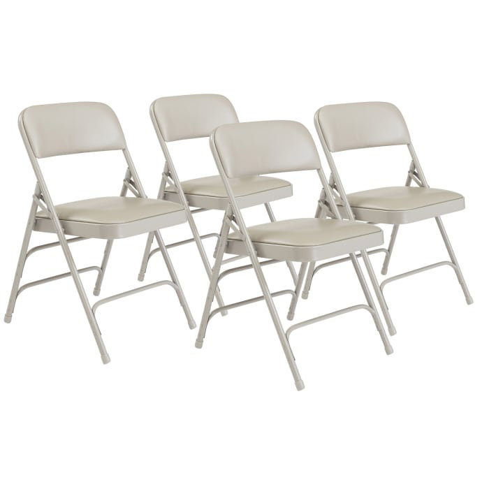 Chaise pliante rembourrée 1300 Series, Gris / cadre gris