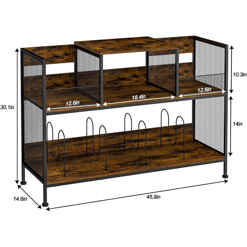 Metal 30.1'' H Media Shelves