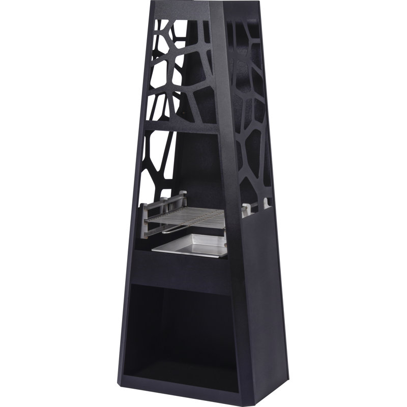 Claraville Square Steel Wood Burning Smokeless Garden Fireplace