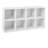 8-Cube Bookshelf, 11in Display Storage System, Organizer w/ Removable Back Panels-505169652-505169658