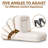 37.4"W Linen Adjustable Single Sofa Chair with Cotton Fill, Comfy Lounge Lazy Couch for Living Room Bedroom Balcony, Off-white Ergonomic Floor Chaise for Reading Gaming Napping