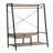 Metal Clothes Rack Open Wardrobe Free Standing With One Drawer Hanging Clothes Rod – Brown & Black Metal