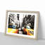 Two Yellow Taxi Cabs in New York in Abstract - Picture Frame Painting Print-55778137-55778138