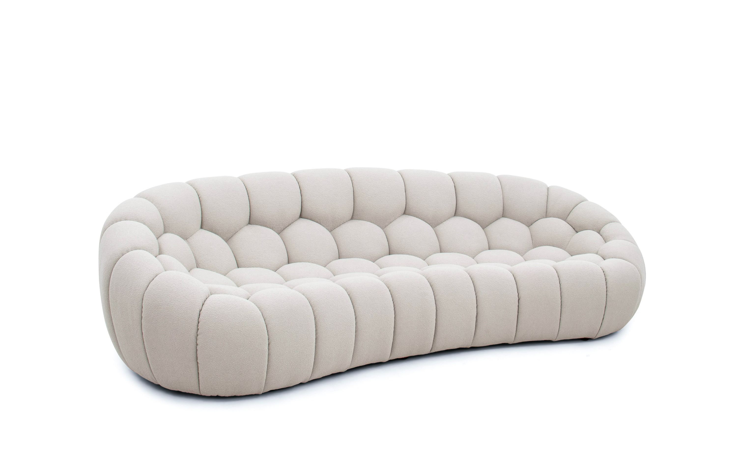 VIG Furniture Blodget - Modern Curved Dark Teal Fabric Sofa & Reviews ...