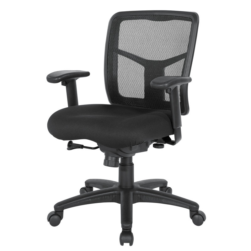 Black Mesh Ergonomic Executive Swivel Chair with Adjustable Arms