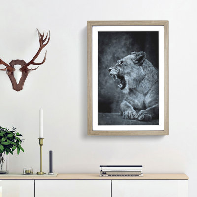 Fierce Lioness - Picture Frame Painting Print