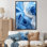 Blue And White Abstract Spiral Cyclone Tranquillity - Abstract Spirals Wall Art