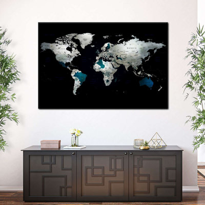 World Map Mysterious World Map Canvas Print On Canvas Print