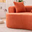 Canapé en forme de croissant, conception moderne à dossier bas avec coussins profonds, grand canapé à deux places rempli de mousse et ne nécessitant aucun assemblage (tissu chenille)-510869672