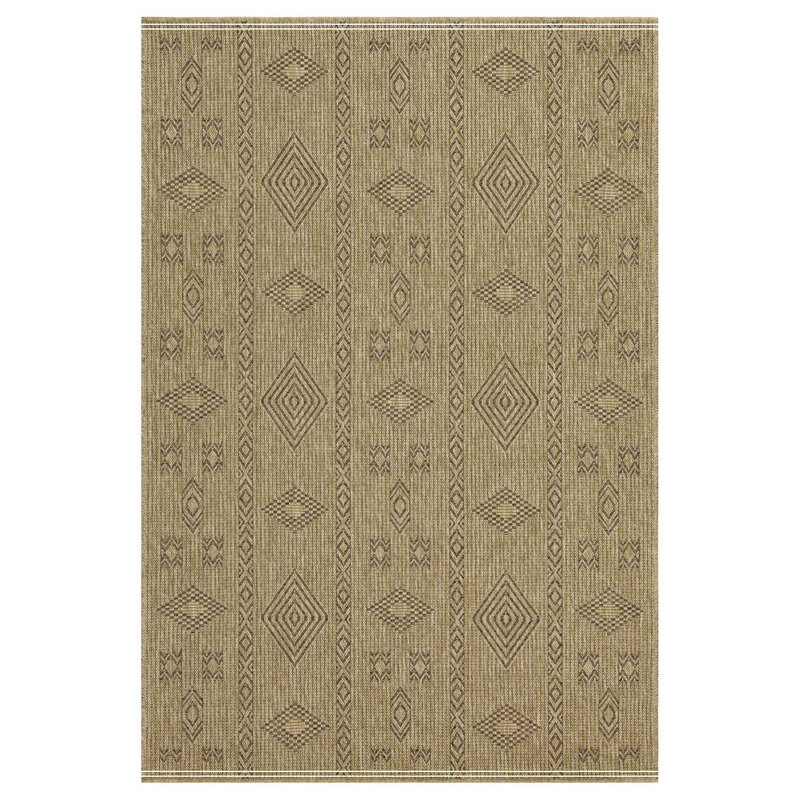 Tapis intérieur / extérieur en jute / moka, Rectangle 5 pi 3 po x 7 pi 3 po