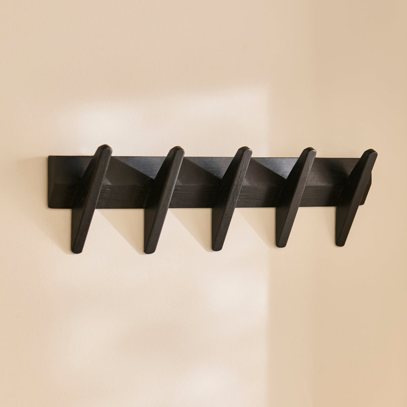 Small Coat Rack, 60cm, Black Oak
