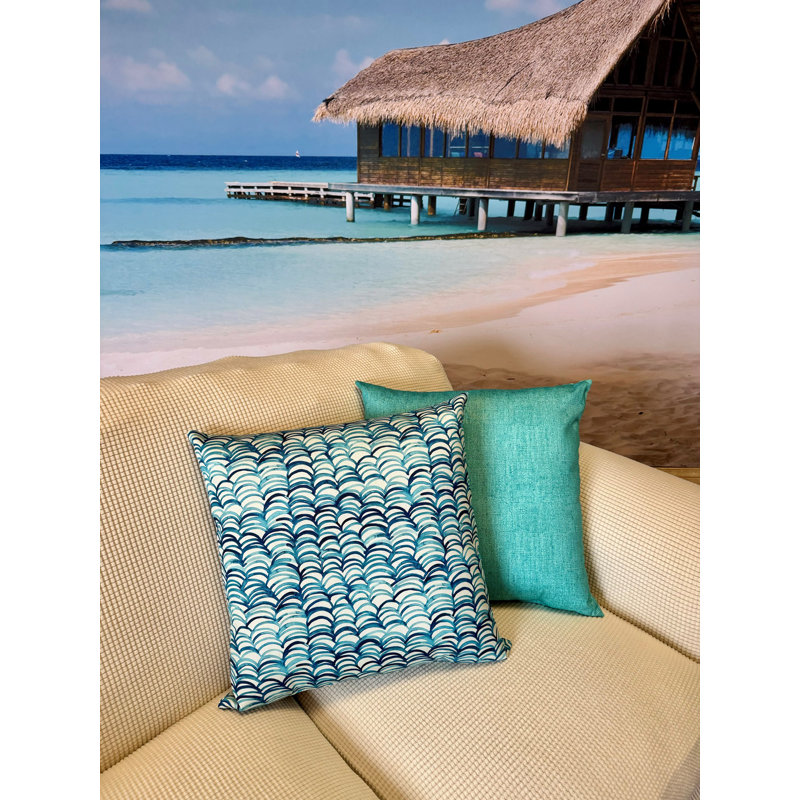 Coussin d'extérieur carré 19 "Beachcomber Ocean