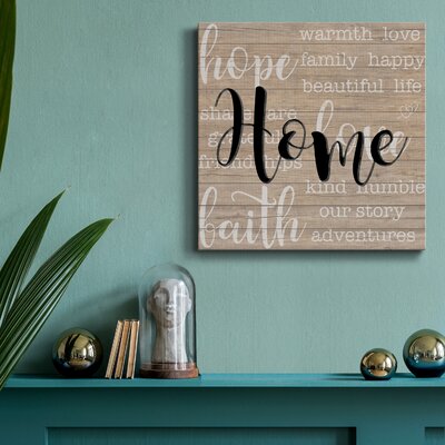 Home - Wrapped Canvas Textual Art Print -  Gracie Oaks, D71E6DAFCD084340BD9C21F293EC0102