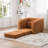 2Piece Foldable Sofa Bed Living Room Couch Set, Convertible Chenille Boneless Cloud Floor Mattress Sleeper Lounge Accent Chair With Pillow For Apartment Living Room Bedroom Dorm Guestroom, Orange-906500800