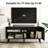 Mid-Century Modern TV Stand with Adjustable Shelves, Entertainment Center with Storage Cabinets, Wooden TV Console for Living Room and Bedroom-187453468