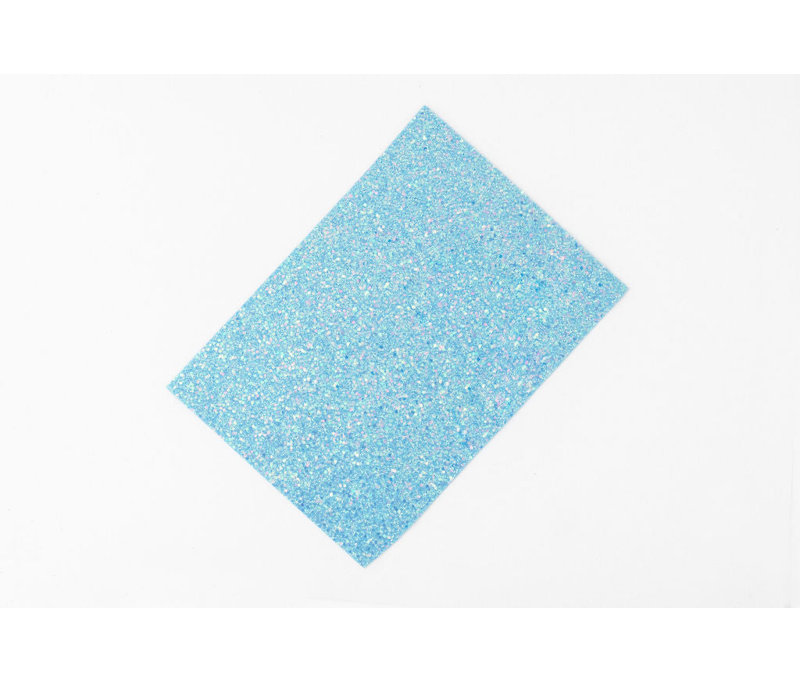 Bleu bébé - Échantillon de papier peint scintillant véritable (format A6)