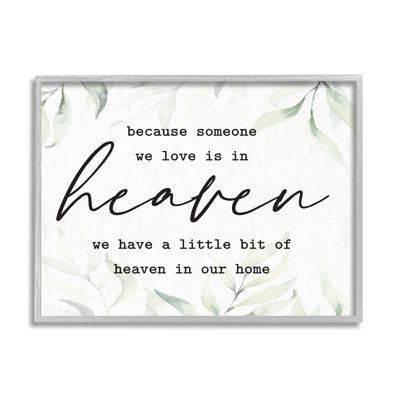 Heaven In Our Home Tropical Plant Leaves Design - Textual Art on Canvas