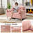 George 47’’ Chenille Tufted Loveseat Sofa With 2 Pillows And Storage Pockets Couches-945367720
