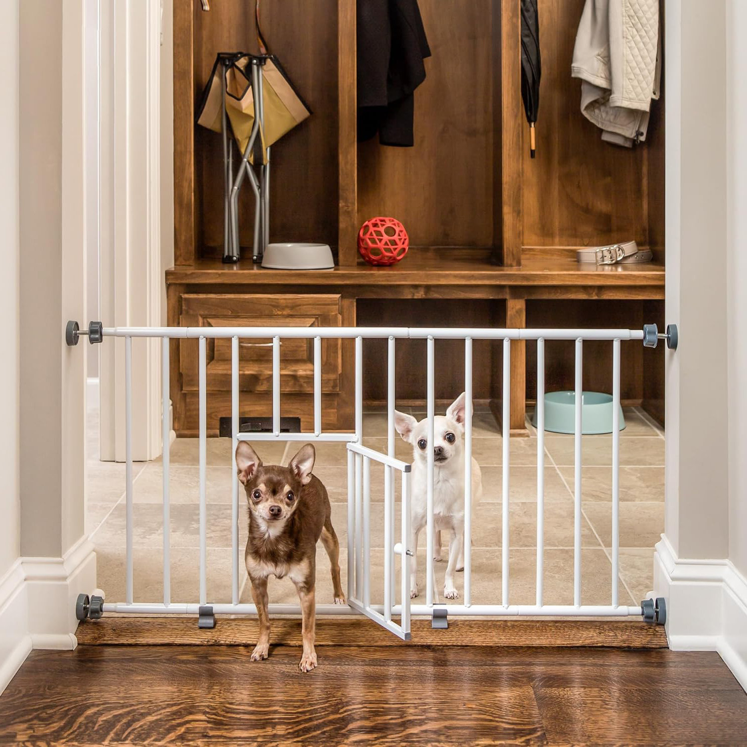 Tucker Murphy Pet™ MINI Expandable Extra Wide Pet Gate with Small Pet