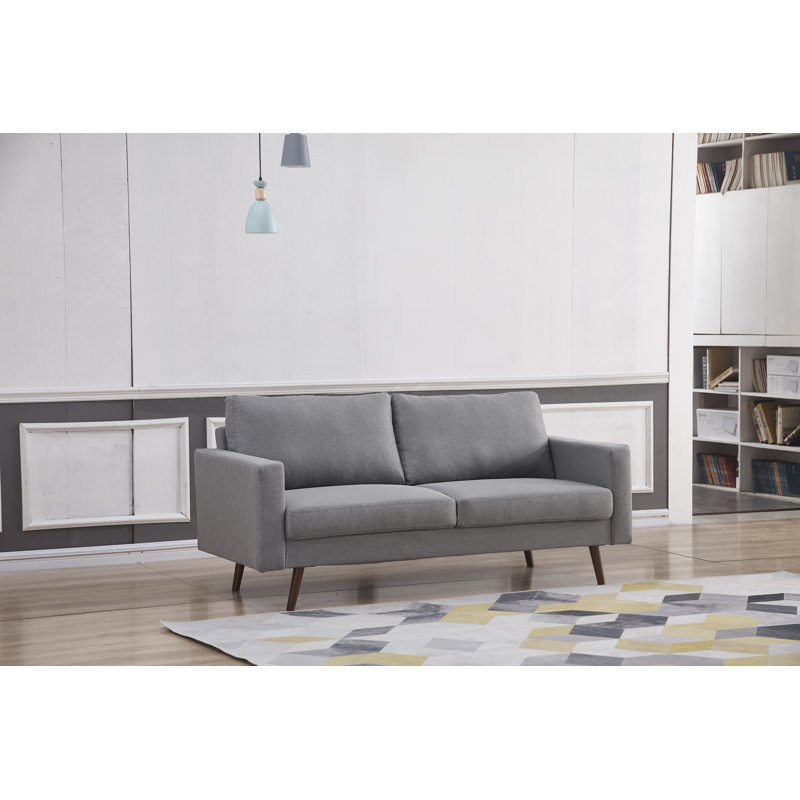 Jaimelynn Upholstered 71'' Sofa, Light Gray Polyester