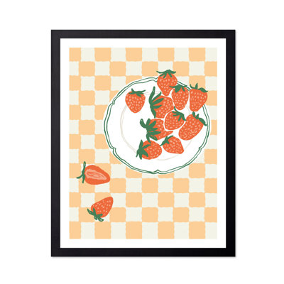 Fraises sur une assiette