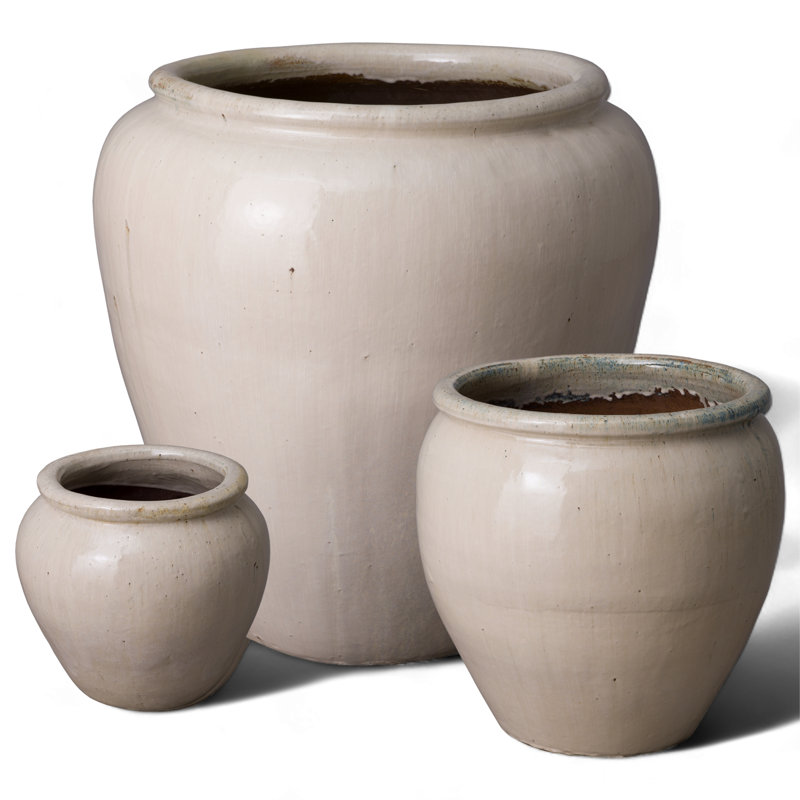 Engel Handmade Ceramic Planter, 29" H x 34.5" W x 34.5" D