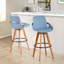 Tabouret de bar à hauteur fixe avec pivot-2051212348