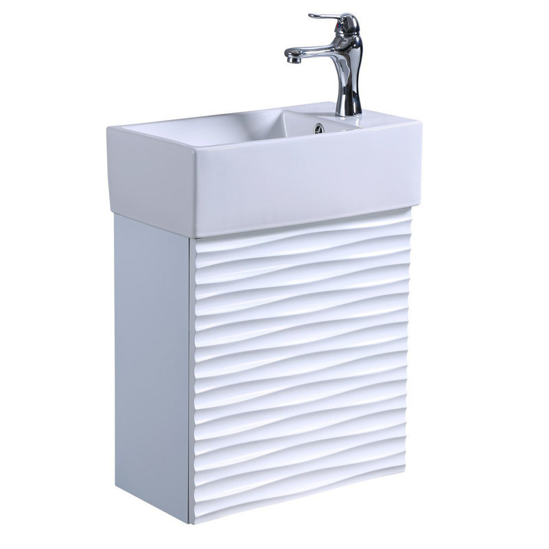Townville 17.75'' Single Bathroom Vanity with Ceramic Top