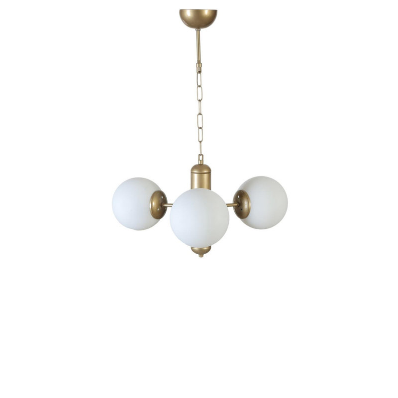 Chandle Chandelier, Gold/White