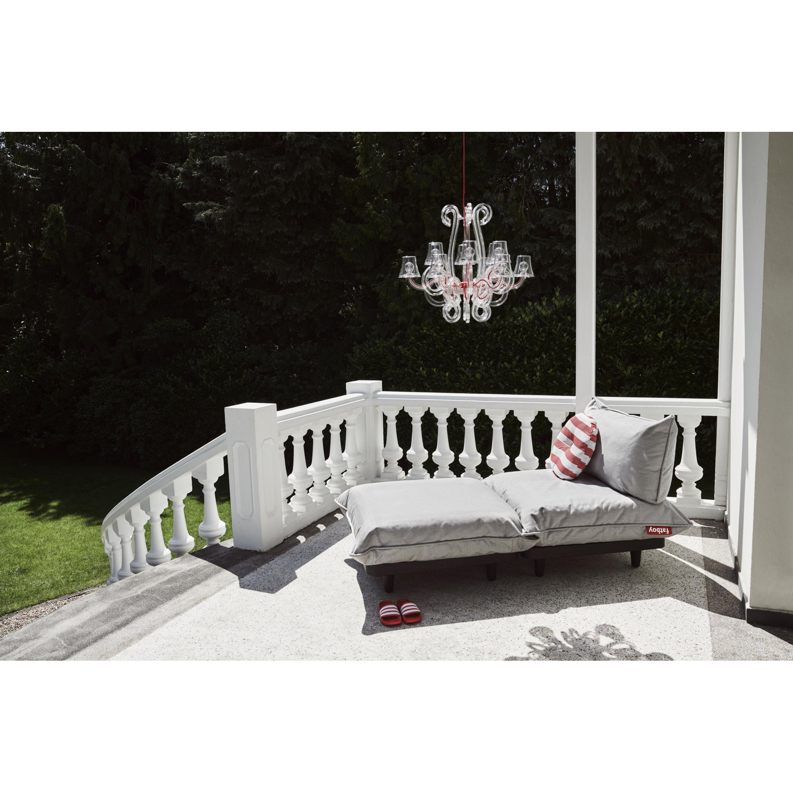 Paletti Outdoor Patio Modular Hocker, Mist