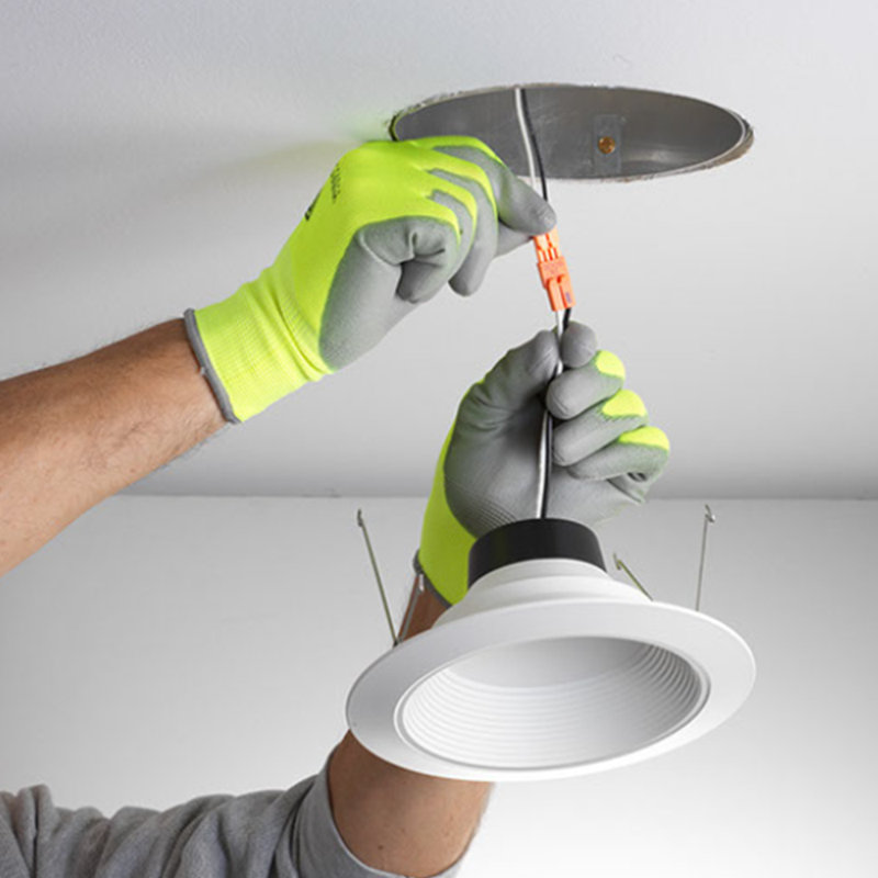 6-Inch Gray LED Remodel Recessed Lighting Housing with Quick Connect