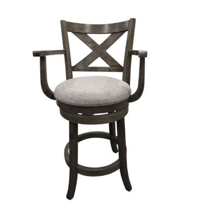 Chritopher Deluxe Swivel Barstool - Set of 2 by August Grove