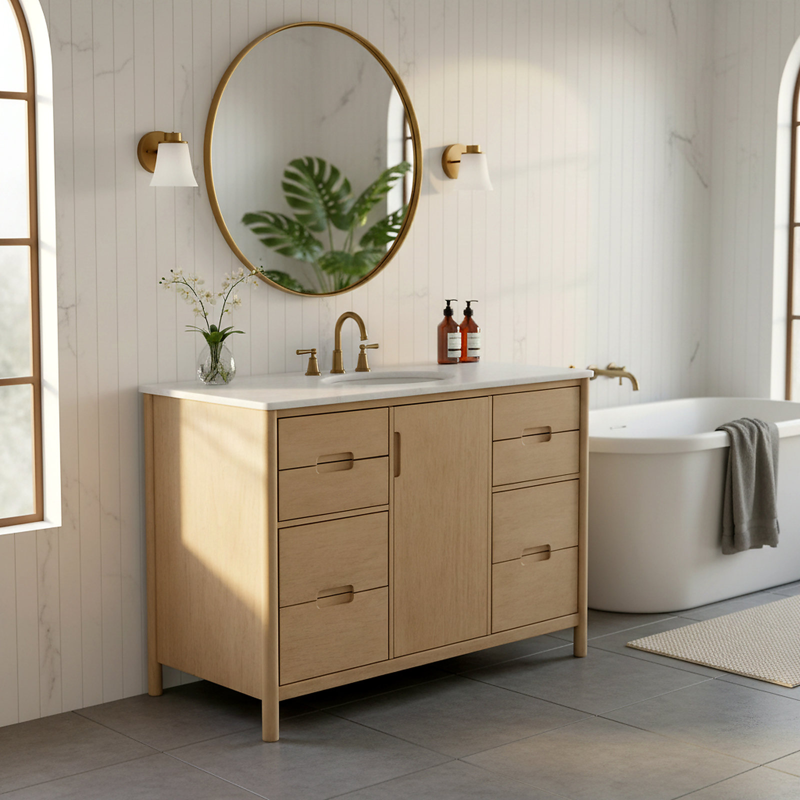 Single Bathroom Vanity, 48"