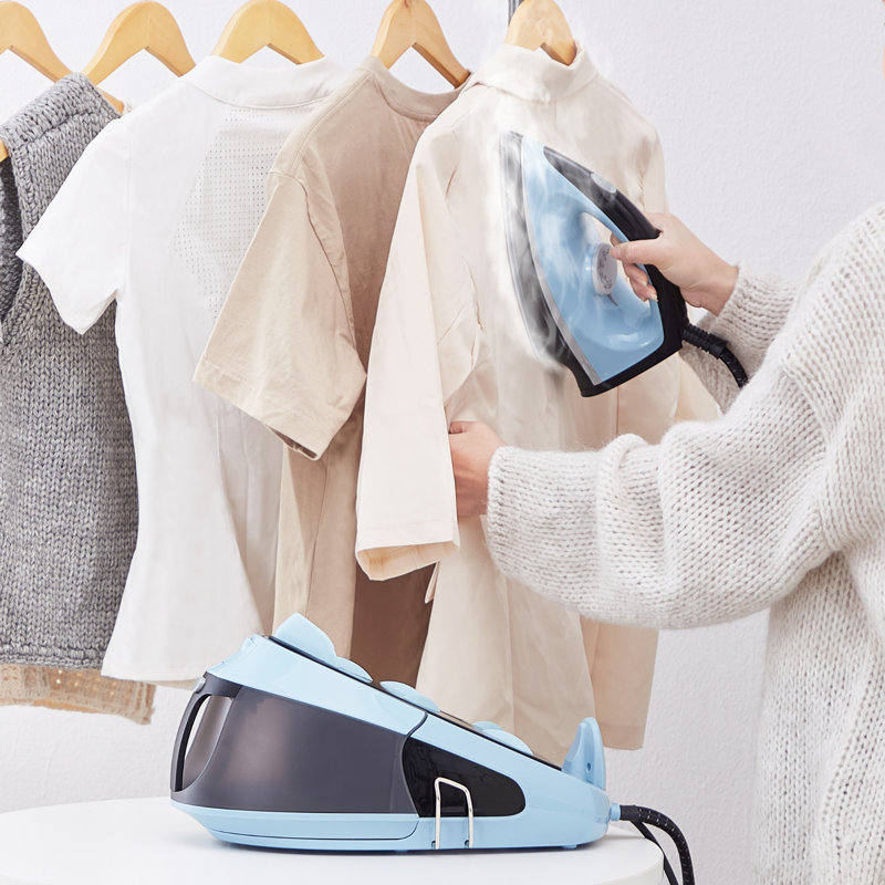 Steam Station 1700W Steam Iron for Clothes with 1.8L Water Tank for Home