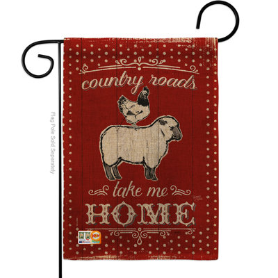 Double Sided 18.5'' H x 13'' W Burlap Garden Flag