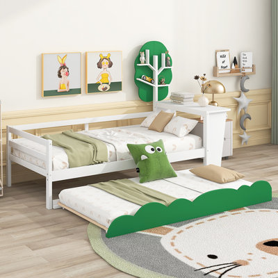 Lit de jour simple avec bureau mm gris