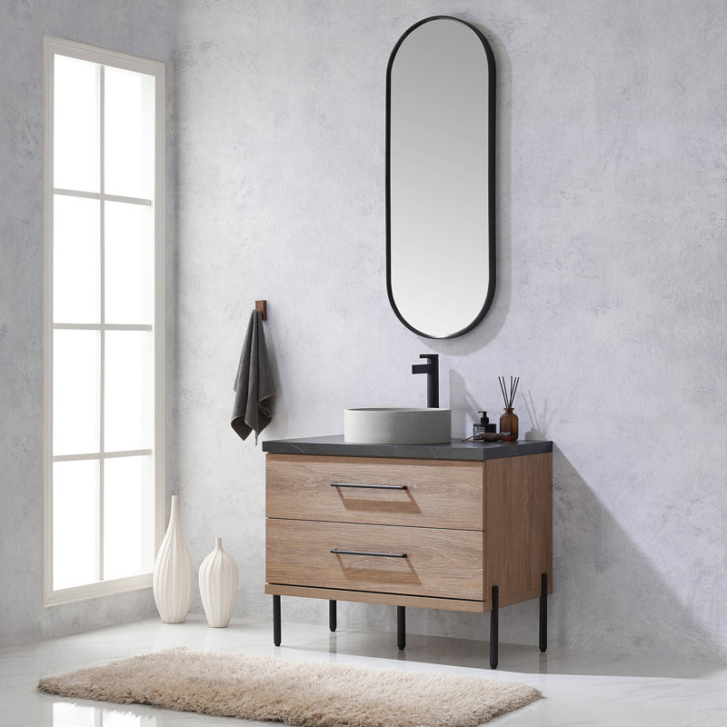 Ilfracombe 36'' Single Bathroom Vanity with Stone Top