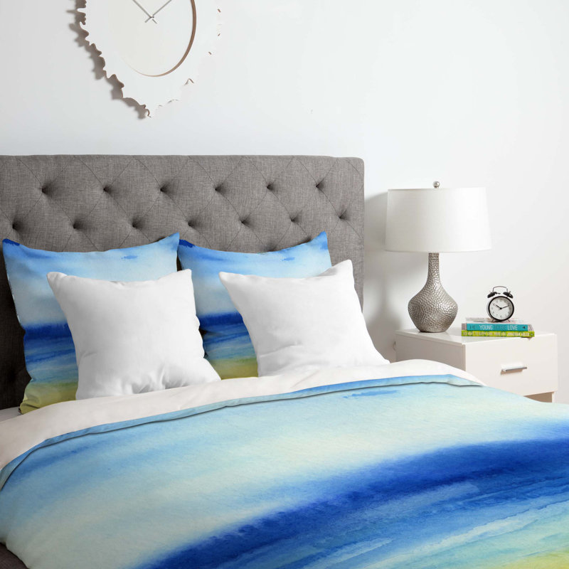 Jacqueline Maldonado Polyester Abstract Duvet Cover, Queen Duvet Cover + 2 Standard Shams